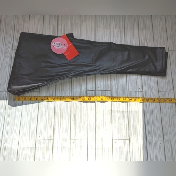 Patent Faux Leather Maternity Leggings with Full Panel in Black Size XL NWT - Picture 8 of 10